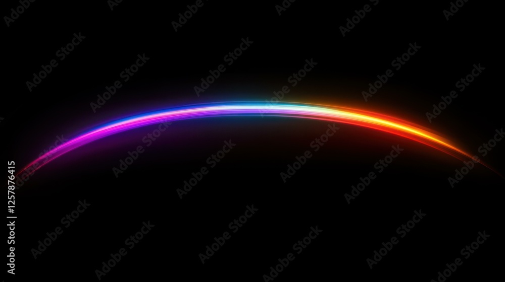 Poster luminous arc spectrum gradient overlay visual element