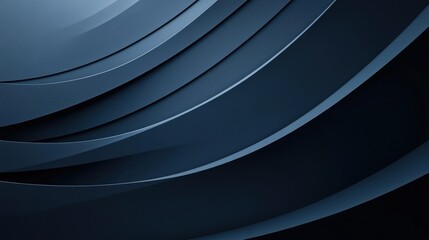 Navy blue curved panels interlock gently, implying harmony and flow. Great for corporate, tech, and design projects needing a modern abstract background.