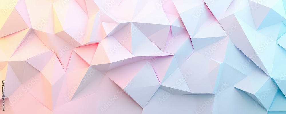 Poster Abstract Polygonal Surface with a Gradient Color Palette for Creative Design and Visualization