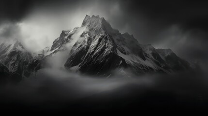 Obraz premium contrast black and white landscape