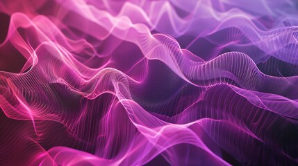 Abstract wavy background with pink and purple lines.