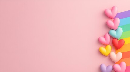 Hearts Rainbow Love Symbolism Pride