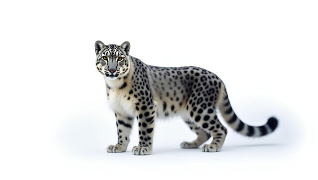 "High-Resolution Snow Leopard Stock Photo – Majestic Wild Cat with Stunning Spots"