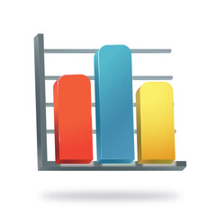 modern business column graph icon