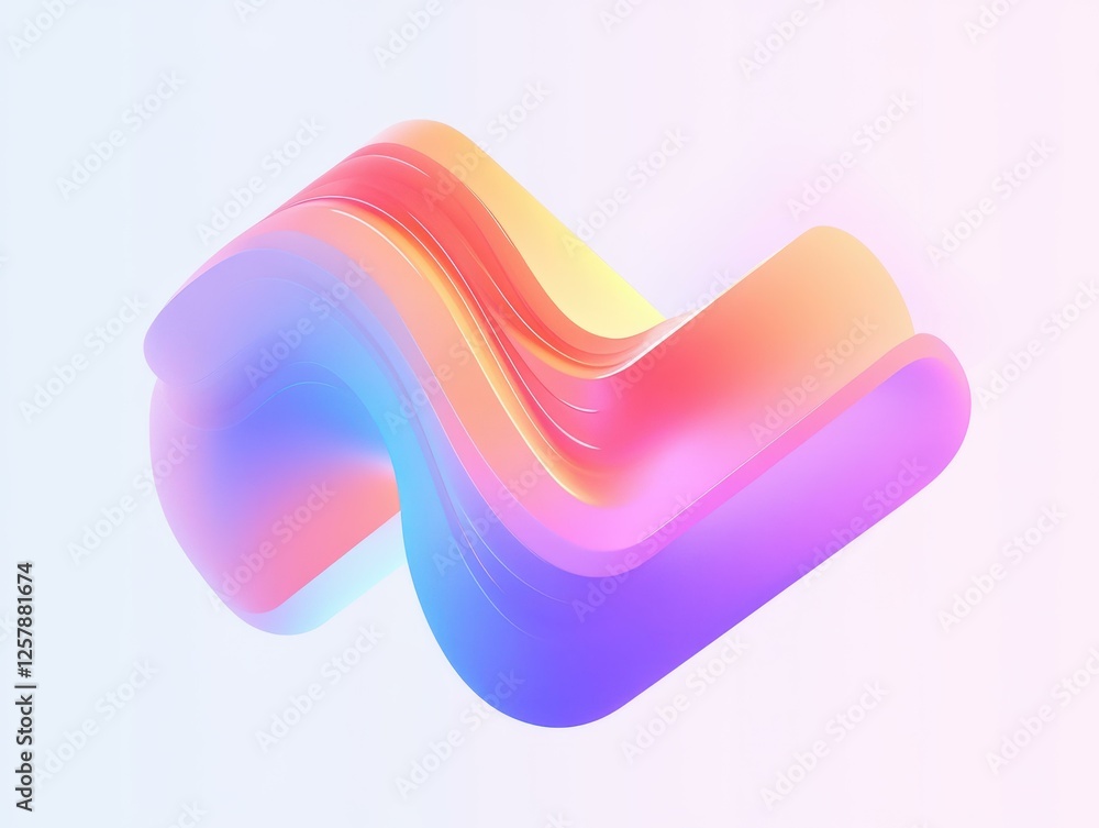 Poster fluid gradient form abstract design