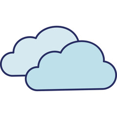 cloud  Vector Icon Set with Transparent Background