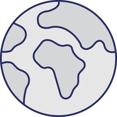 Earth  Vector Icon Set with Transparent Background