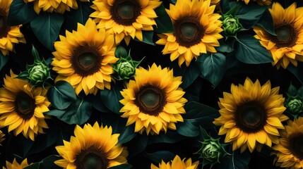 Fototapeta premium yellow plant pattern