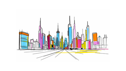 Abstract city vector