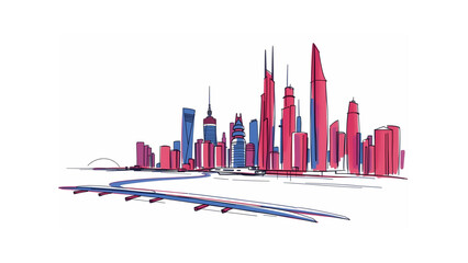 Abstract city vector