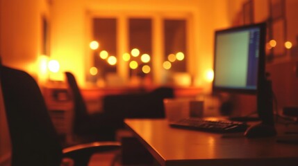 Abstract blurred office interior room,blurry ,working space ,defocused effect,Blurred office interior background with panoramic windows and light from the window. Blurred office space with a business 