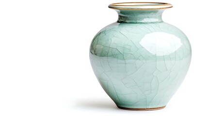 Elegant blue vase display