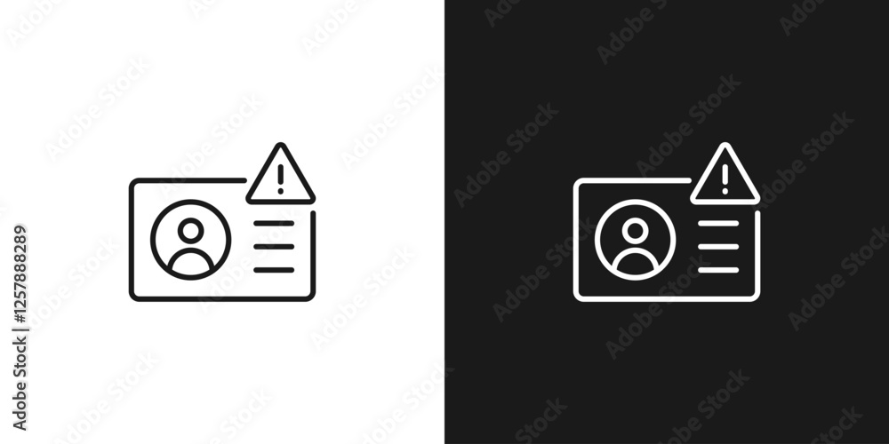 Poster invalid id icon representing identity verification problems.