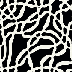 Vector seamless pattern. Modern stylish texture with smooth natural maze. Repeating abstract tileable background. Compound organic shapes. Trendy abstract surface design.