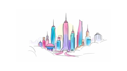 city skyline in vector