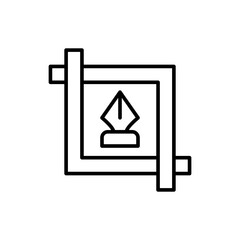 Digital imaging outline icons, minimalist vector illustration ,simple transparent graphic element .Isolated on white background
