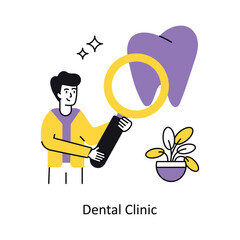 Dental Clinic Concept vector illustration.  isolated on white Background