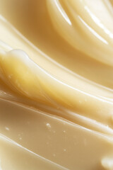 Background featuring a yellow cream, gel texture. This versatile design can be used for beauty, skincare concepts. 