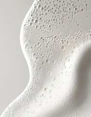 A close-up shot of foam texture of cosmetic product. This beauty texture background is ideal for skincare and haircare product marketing, emphasizing cleansing, freshness, and softness. Perfect for us