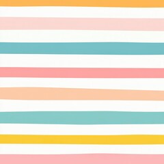 Colorful horizontal stripes in pastel shades on a light background.