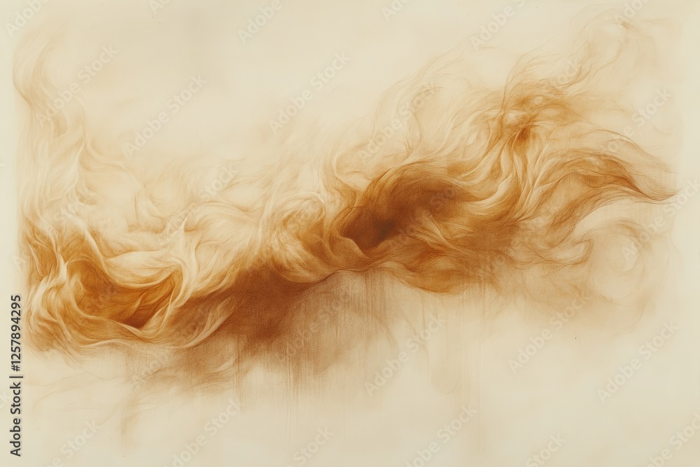 Aufkleber swirling forms of warm colors create a dynamic texture reminiscent of flowing fabric or smoke in an 