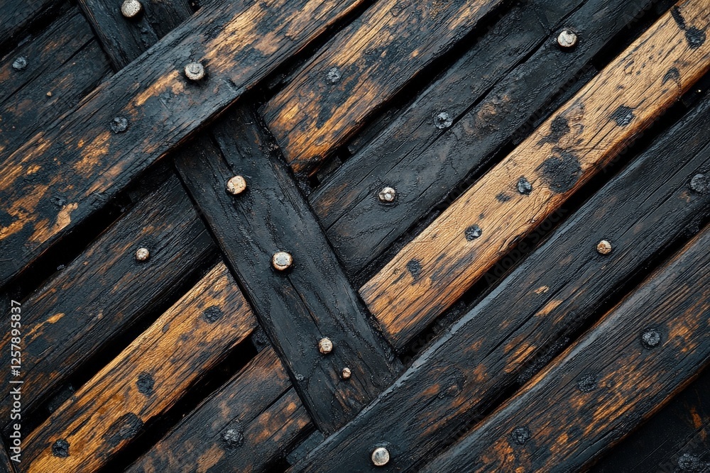 Poster textured wooden surface with dark and light tones showcasing a rustic design and intricate pattern