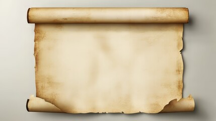 Antique parchment scroll for important documents