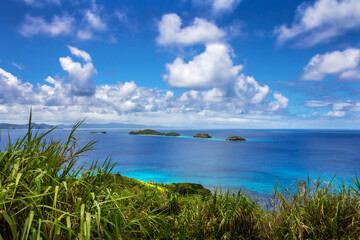 Small islands off Dravuni Island, Fiji, South Pacific