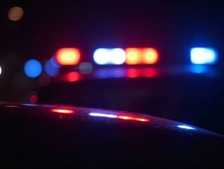 Police Car Emergency Lights: Crime Scene Documentation, Law Enforcement Awareness, Public Safety Campaigns, News Reports, Traffic Stop Illustrations
