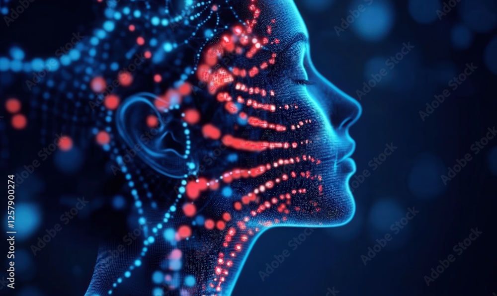 Poster ai optimizing personalized healthcare through advanced technology digital environment visual represe