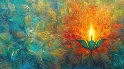 Illuminated Lotus A Symphony of Color and Light