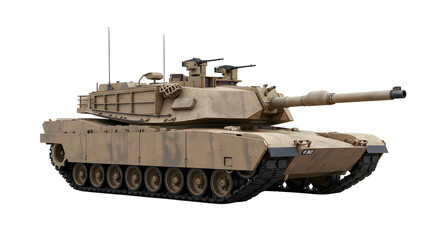 Abrams Tank – Cutout Stock Photo Isolated on Transparent Background