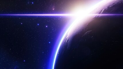 Sunrise over a Distant Planet - Cosmic Landscape