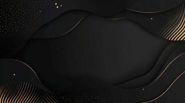 Abstract Black and Gold Modern Background