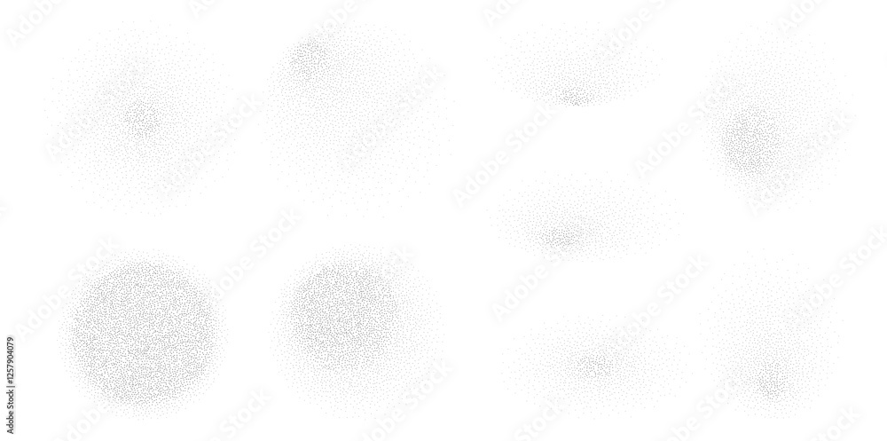 Poster Gradient Stipple shadow. Shadow effect dots texture background. Noise Grainy Texture. Circle and Oval shape
