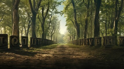 Fototapeta premium message tree letters