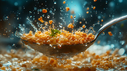 a spoon full of food