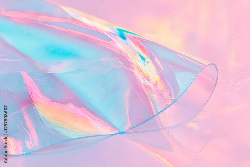 Poster multi colored background with holographic texture effect