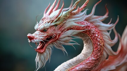 New year decoration with dragon art