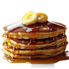 Pancakes isolated on transparent background
