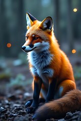 Obraz premium red fox in the wild