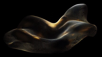 Abstract Golden Wave