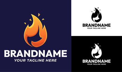 Flame Gaming Logo Design Template for Esports, Streaming, and Fire-Themed Brands