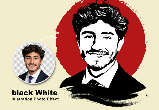 Black White Ilustration Effect