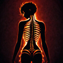 燃え上がる女性