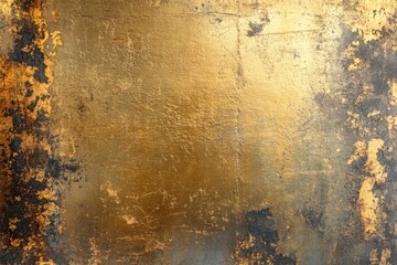 Abstract gold and black texture with distressed and aged appearance