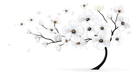 Minimalist dogwood beauty