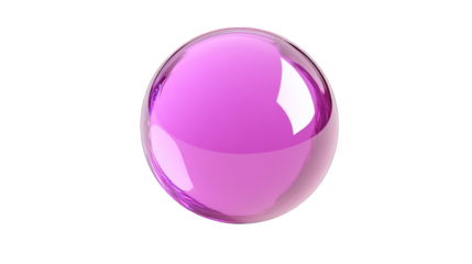 pink purple sphere ball fluid holographic Iridescent 3d render icon isolated on white background