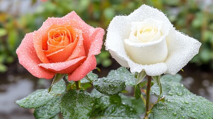 Nature's raindrop roses