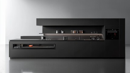 Obraz premium Minimalist Kitchen with Modern Appliances